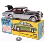 Corgi Toys Bentley Continental Sports Saloon (224). An example in black and silver, with red