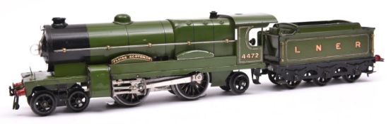 A Hornby O Gauge 3-rail LNER 4-4-2 tender locomotive. Flying Scotsman 4472, in lined green livery,