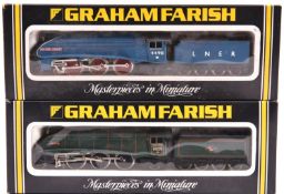 2 Graham Farish N Gauge Class A4 4-6-2 tender locomotives. LNER RN 4498 'Sir Nigel Gresley' in