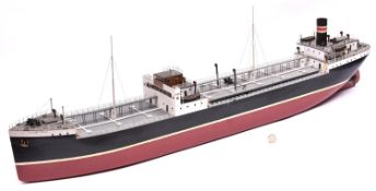 A model of the 1920/30s oil tanker 'Aztec Star' registered in London. A well constructed and