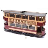 A 3.25 inch gauge LCC Class E/1 tram. An impressive London County Council tramcar modelled primarily