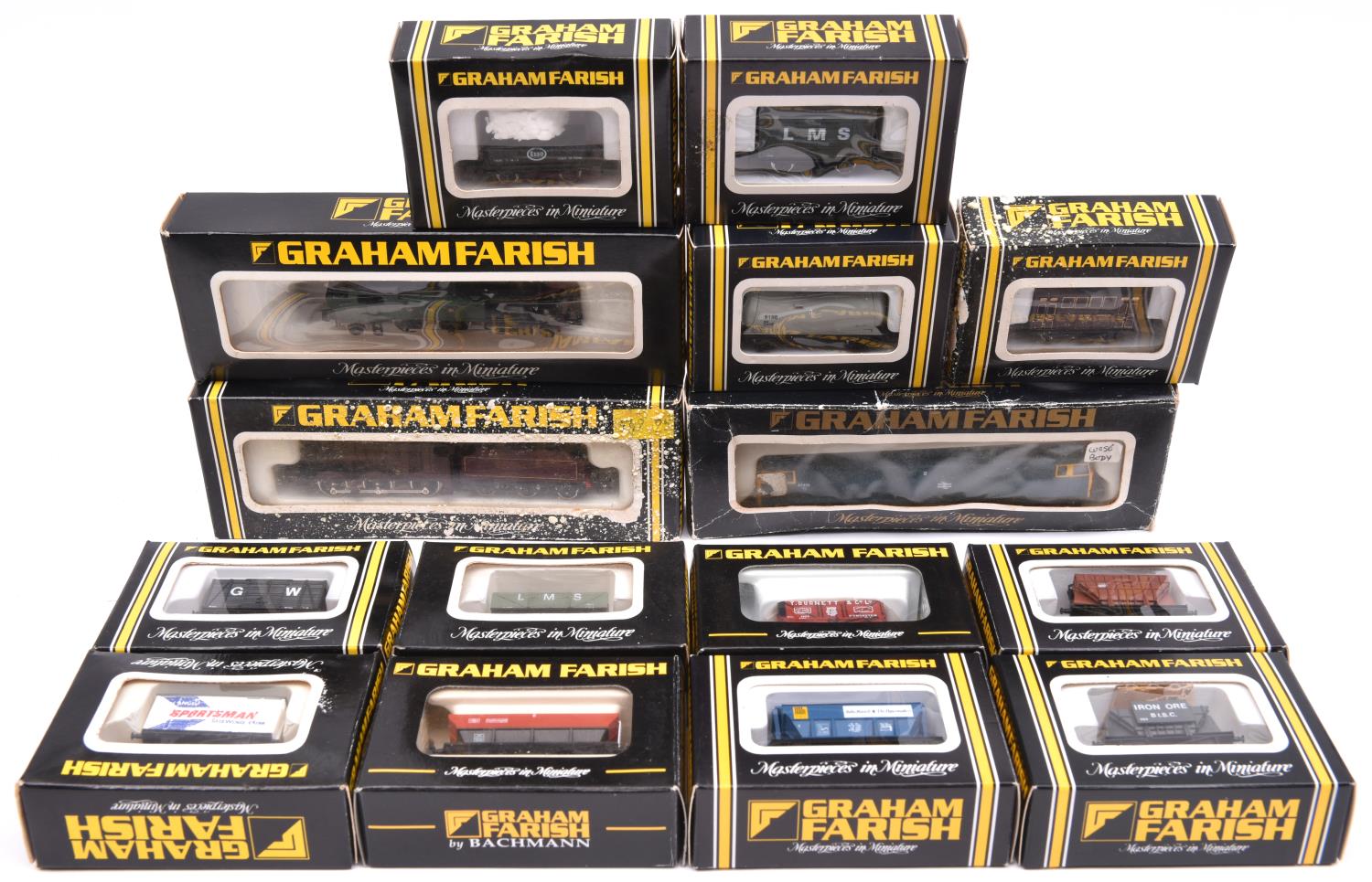 A quantity of Graham Farish N gauge railway. A GWR 2-6-2 tank locomotive, RN 3105. In unlined