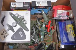 Quantity of Various Makes. Dinky Toys military vehicles including tank transporter, Ambulance,