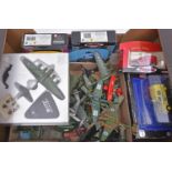 Quantity of Various Makes. Dinky Toys military vehicles including tank transporter, Ambulance,