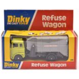 Dinky Toys Refuse Wagon (978). A Bedford TK in lime green with white cab interior, dark brown