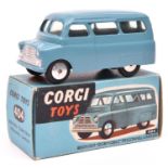 Corgi Toys Mechanical Bedford 'Dormobile' Personnel Carrier (404M). An example in mid blue with