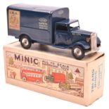 Tri-ang Minic tinplate clockwork Delivery Van No.81M. Example with in dark blue L.N.E.R. livery,