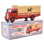 Dinky Supertoys Guy Van 'Spratts' (917). In cream and red livery, red wheels and black tyres,