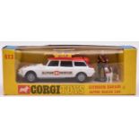 A scarce Corgi Toys Citroen Safari Alpine Rescue Car (513). In white and red livery, light blue