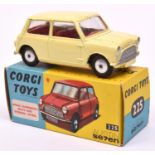 Corgi Toys Austin Seven 'Mini' (225). A scarce example in yellow with red interior, smooth spun