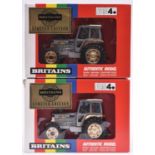 2 Britains Centenary (1893-1993) Agricultural Tractors (5892. Presented in silver livery with gold