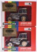 2 Britains Centenary (1893-1993) Agricultural Tractors (5892. Presented in silver livery with gold