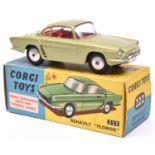 Corgi Toys Renault 'Floride' (222) in light metallic green with red interior, smooth spun wheels