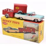 Dinky Toys Chevrolet Pick-Up & Trailers (448). Chevrolet in turquoise and ivory with red interior.