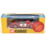 Corgi Whizzwheels 'Red Spot' Ferrari 206 Dino (344). In red with white doors, black interior and