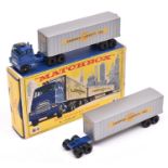 Matchbox Major Pack Inter State Double Freighter (M-9). Comprising Tractor Unit in dark blue