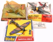3 Dinky Toys Aircraft. Junkers Ju 87B Stuka (721). In dark green with yellow engine nacelle.