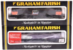 2 Graham Farish N Gauge diesel locomotives. A Class 47 Co-Co RN 47-817 in Porterbrook Purple &