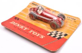 A rare Dinky Toys Alfa Romeo Racing Car (207). In red, RN8, with red plastic wheels and grey