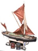 A working model of the late 19th Century Thames Sailing Barge 'Ernest Piper'. A medal winning,