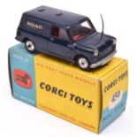 Corgi Toys Pre-Production BOAC Mini Van. Based on the POLICE Mini Van and finished in dark blue with