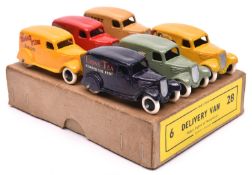A Copy Dinky Toys Trade Box for 6 Delivery Van (28). Containing 6 white metal reproduction