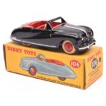 Dinky Toys Austin Atlantic Convertible (106). An example in black with red interior and red wheels