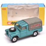 A scarce Corgi Toys LEPRA Land Rover 109" W.B. (438). An example in metallic green with yellow