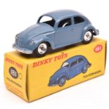 A late issue Dinky Toys Volkswagen (181). An example in RAF style blue, with spun wheels and black