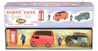 Dinky Toys Gift Set 'Post Office services' 299. Comprising Morris J van in red with black roof