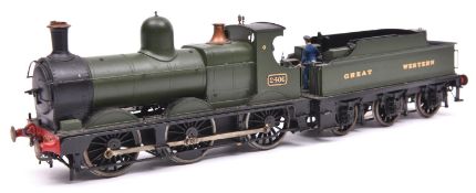 An O gauge finescale brass kit built GWR standard Dean Goods 0-6-0 tender locomotive. In unlined