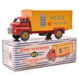 Dinky Supertoys Big Bedford Van 'HEINZ' (923). Red cab and chassis with yellow rear body, yellow