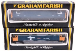 2 Graham Farish N Gauge BR diesel locomotives. A Class 55 diesel Co-Co RN 55 009 'Alycidon'. Plus