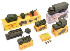 A quantity of Dinky Military. 25-Pounder Field Gun Set (697). Comprising Field Artillery Tractor,