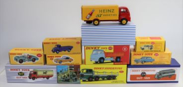 10 Atlas Dinky Toys. Triumph TR2 Sports (111). Jaguar XK120 Coupe (157). Opel Kapitan (177).