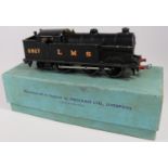 A Hornby Dublo clockwork LMS Class N2 0-6-2T locomotive (DL7). 6917, in unlined black livery. In the