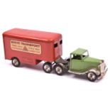 Tri-ang Minic tinplate clockwork articulated Pantechnicon. A scarce 1930's example with normal