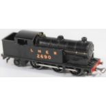 A Hornby Dublo pre-war 3-rail LNER Class N2 0-6-2T locomotive (EDL7) 2690, in satin black livery