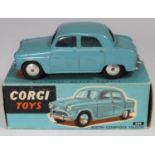 Corgi Toys Austin Cambridge Saloon (201). An early mid blue example with smooth spun wheels and