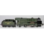 A Hornby O Gauge E320 electric 20v 3-rail Southern Railway 4-4-2 tender locomotive. Lord Nelson 850,