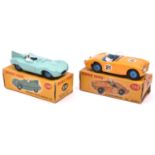 2 Dinky Toys Racing Cars. Austin-Healey '100' Sports (109). In deep yellow with mid blue interior,