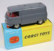 A Scarce limited run Corgi Toys Commer Van. An example in dark grey with red interior and wider