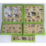 5 scarce packs of Britains Lilliput World Models. Produced by W. Horton for Britains farm figures