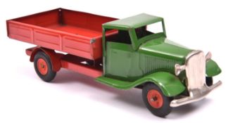 Tri-ang Minic tinplate clockwork Lorry 25M. A scarce late example with normal control cab. Example