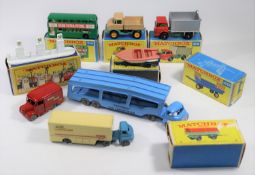 10 Matchbox Series. An Accessory Pack A1 BP Garage Pumps, not complete. No.2 Major Pack Bedford