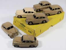 Dinky Toys Trade Pack of 6 Standard Vanguard Saloon (40E). 6 examples, 5 in fawn, 4 with covered