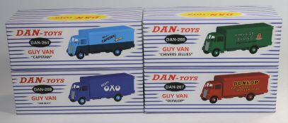 4 French Limited issue (500) DAN TOYS Guy Vans. Capstan (264) in two tone blue. Chivers Jellies (