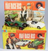 A rare Corgi Toys Gift Set 40 The Avengers. Comprising vintage Bentley and Lotus Elan with both