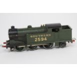 A rare Hornby Dublo pre-war 3-rail SOUTHERN Class N2 0-6-2T locomotive (EDL7) 2594, in dark green/