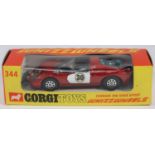 Corgi Whizzwheels Ferrari 206 Dino (344). In red with white doors, black interior and spoiler, RN30.